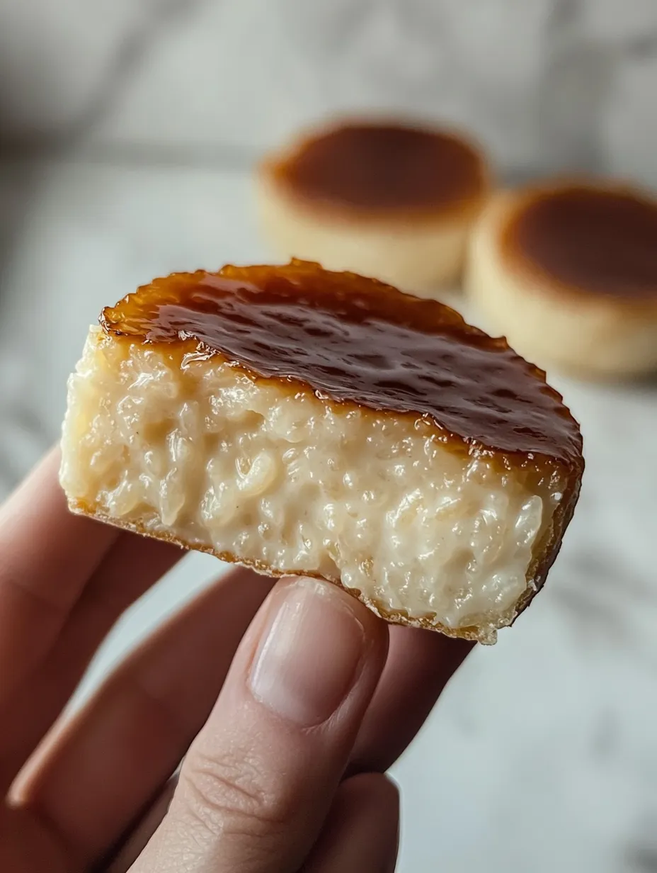 A piece of food is being held by a hand.