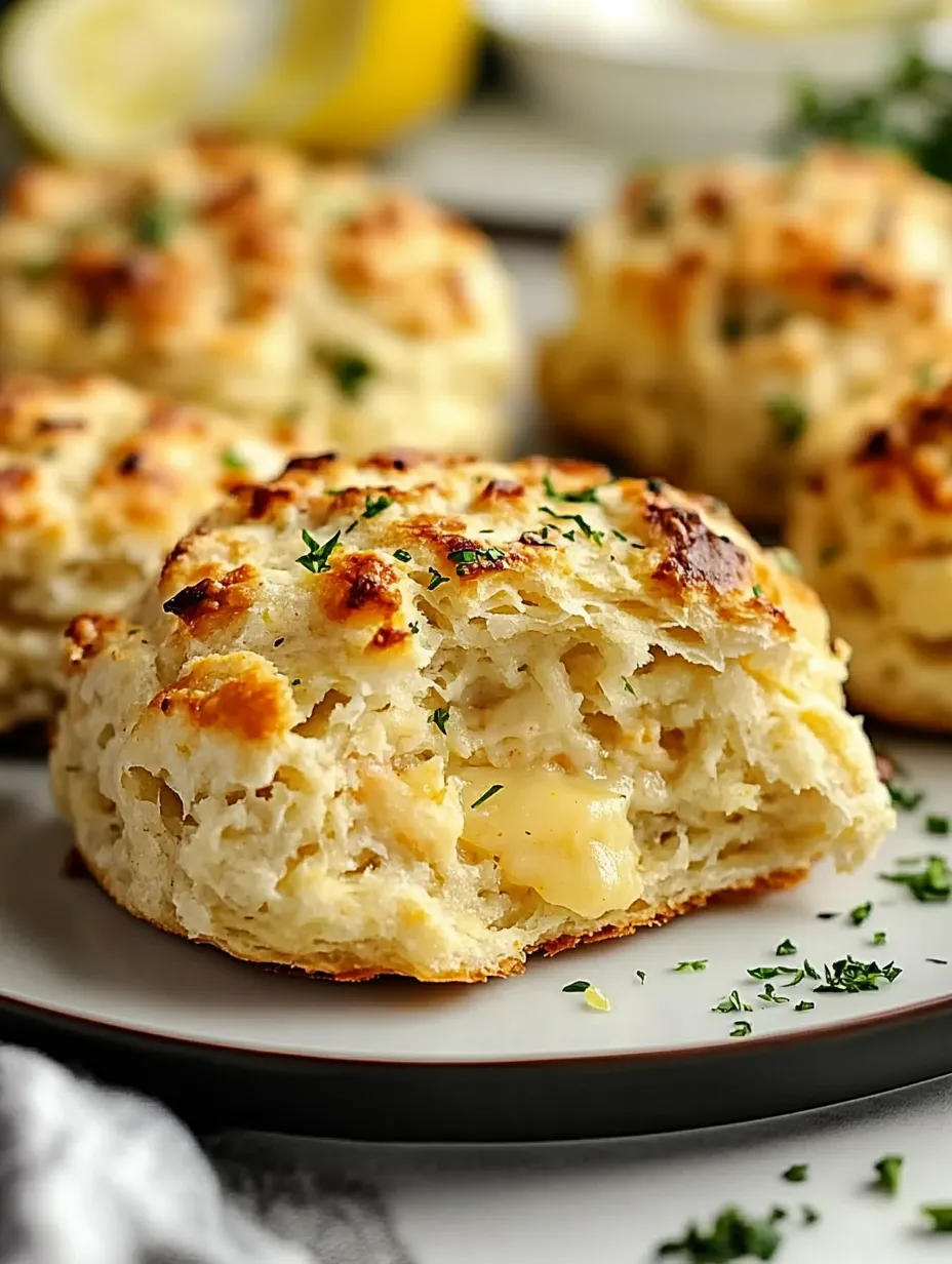A plate of biscuits with cheese and herbs.
