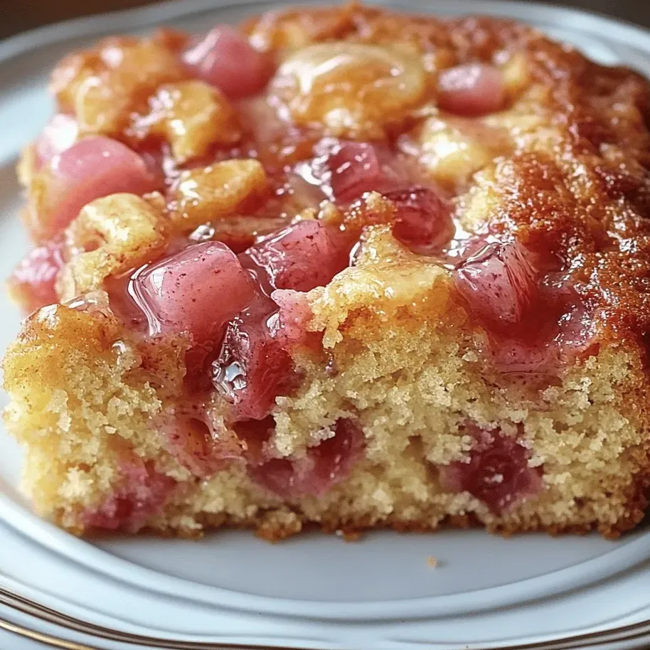 A slice of cake showing fruit pieces throughout.