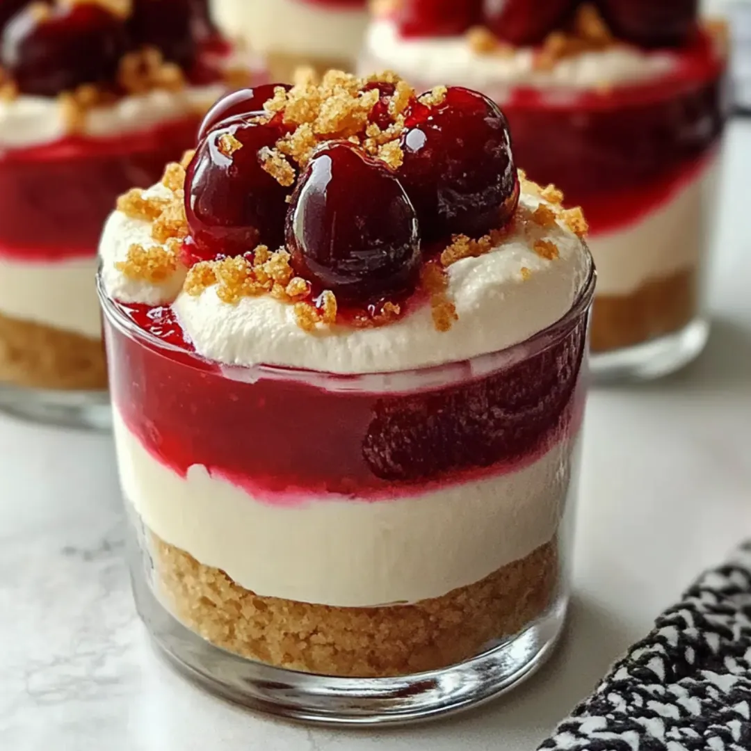 A layered dessert in a glass cup.