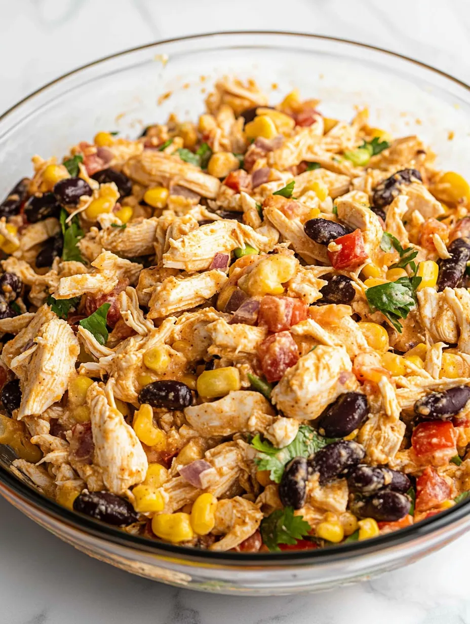 A bowl of chicken and vegetables.