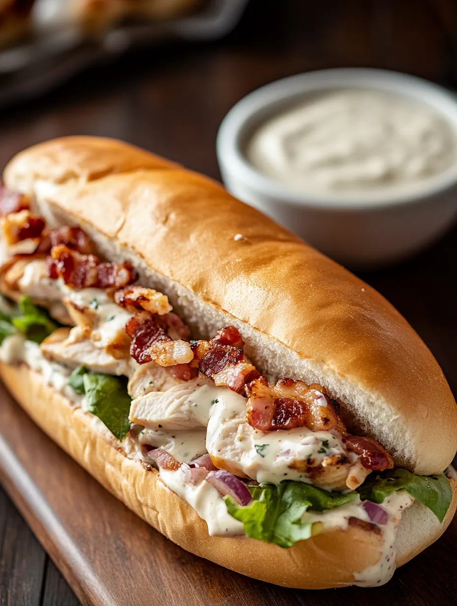A sandwich with bacon and lettuce.