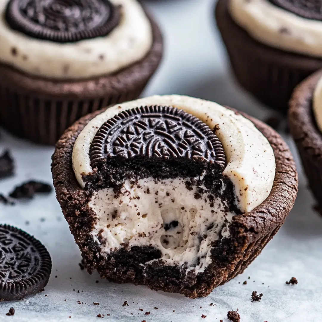 A cupcake with a big bite missing.