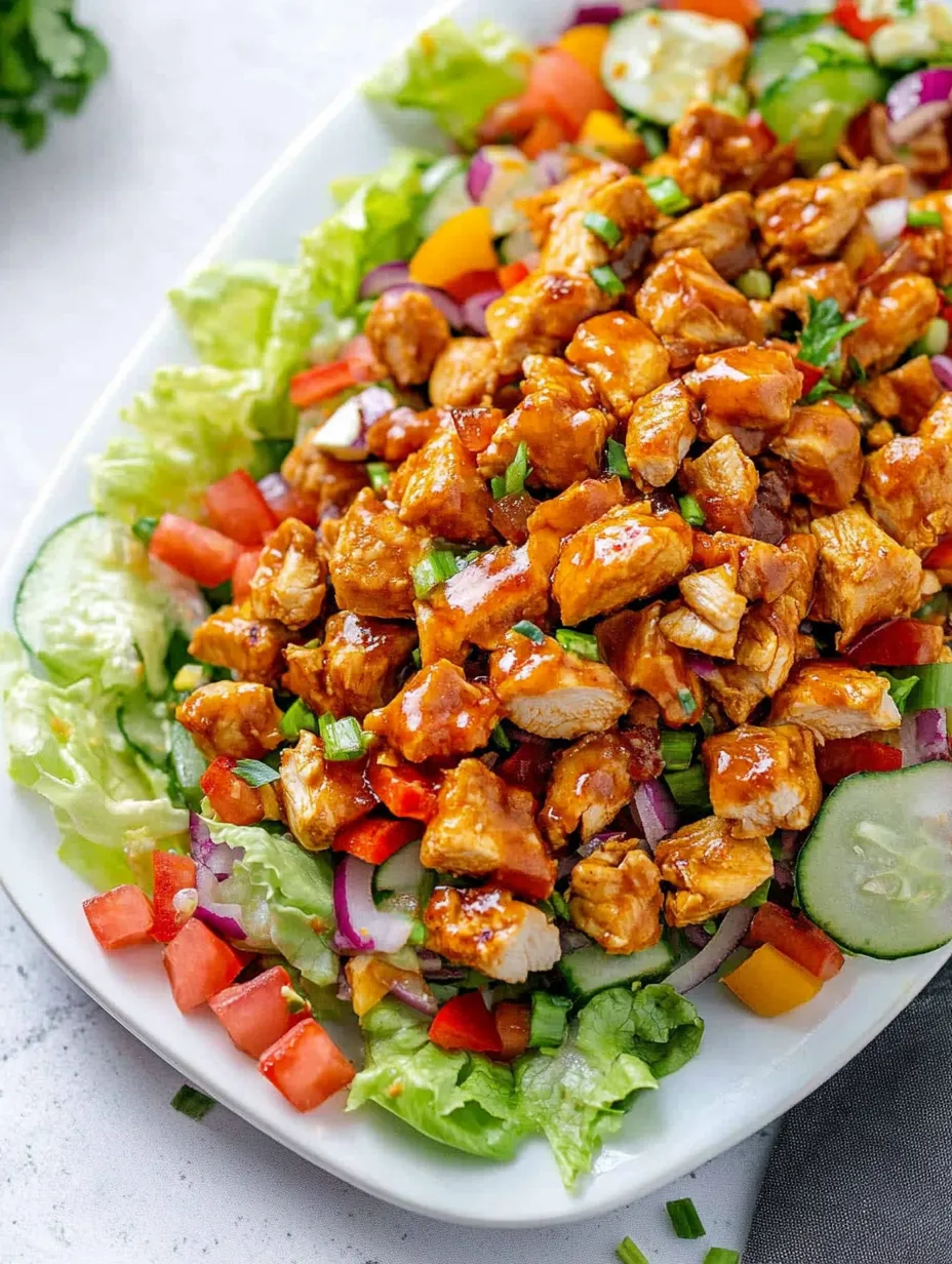 A plate filled with chicken and veggies.