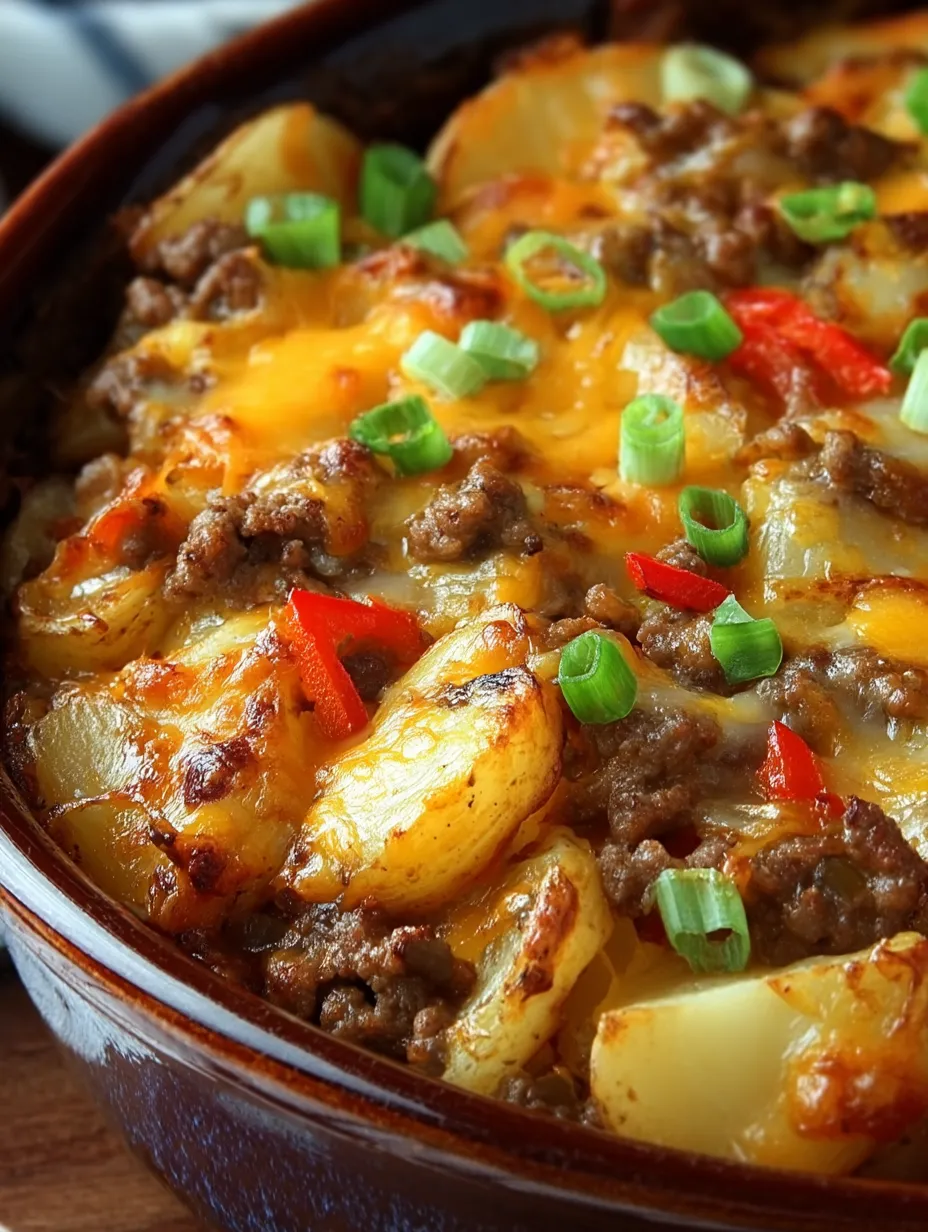 A hearty bowl packed with meat, potatoes, and bright vegetables.