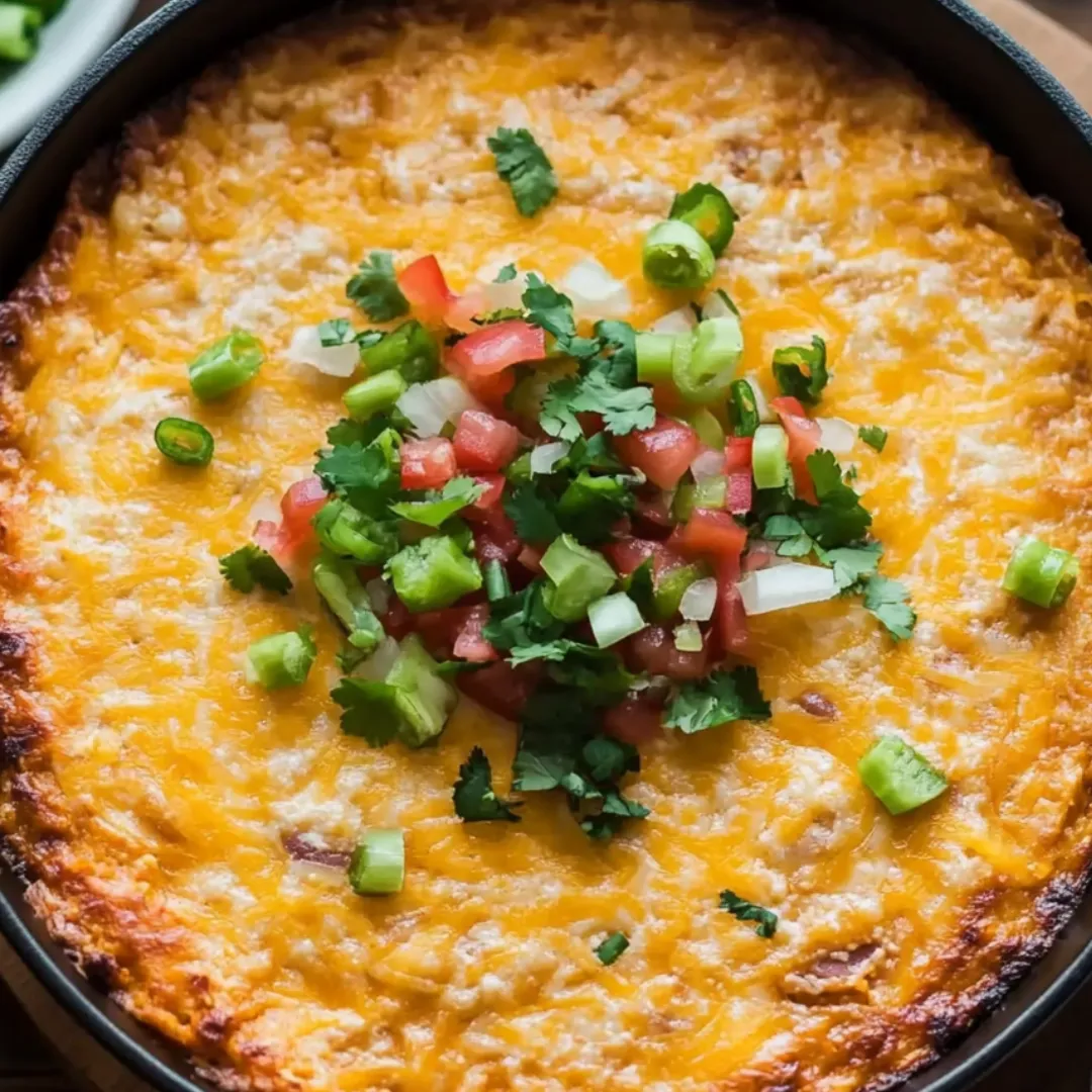 A serving bowl filled with beans, cheese, and fresh veggies.