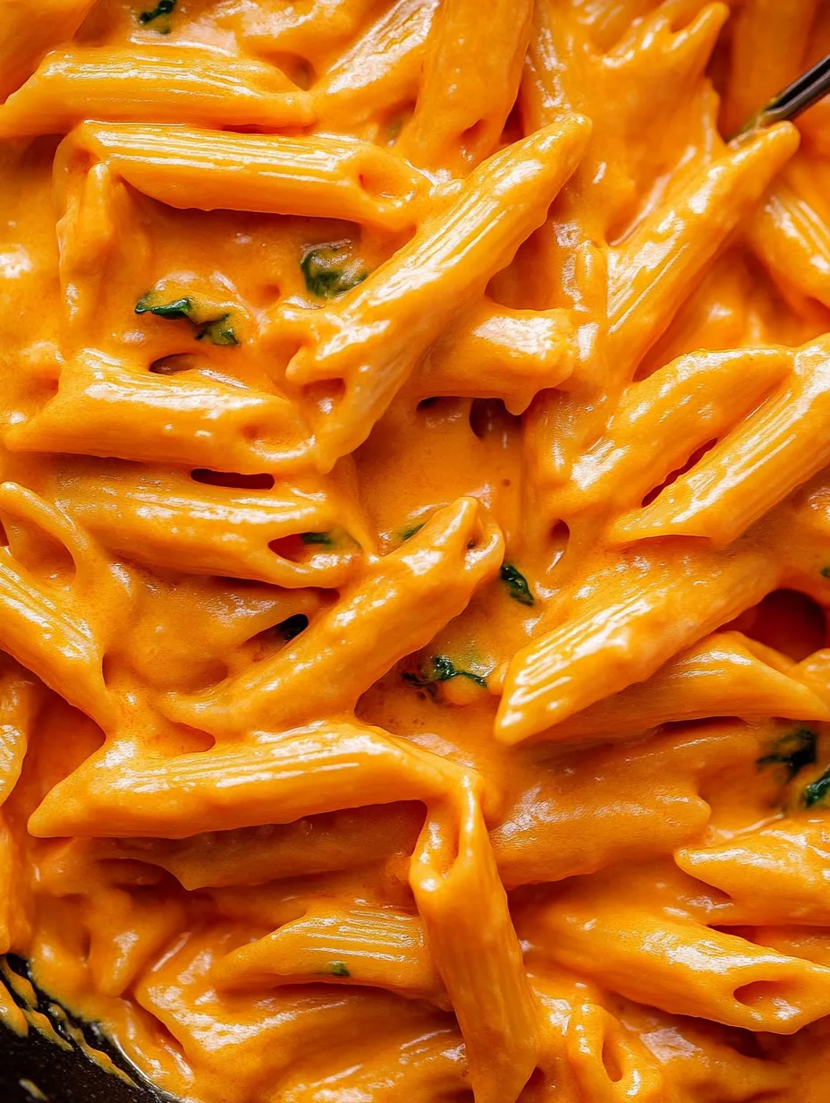 Zoomed in view of creamy macaroni and cheese.