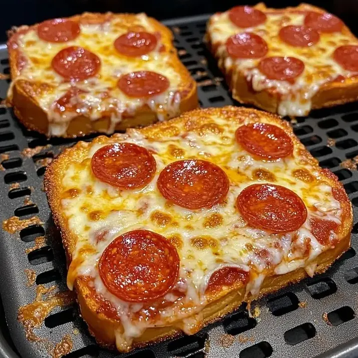 Pepperoni pizza slice resting on a grill rack.