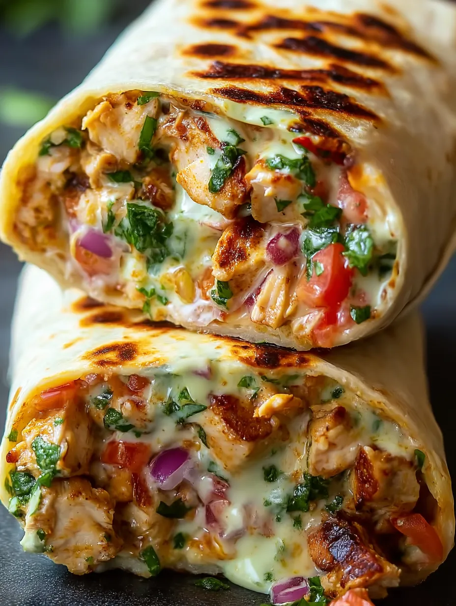 A chicken burrito packed with cheese and tomatoes.