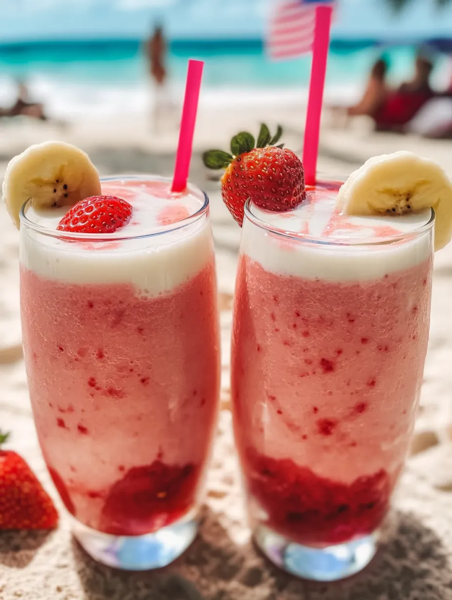 Two glasses holding strawberry milk.