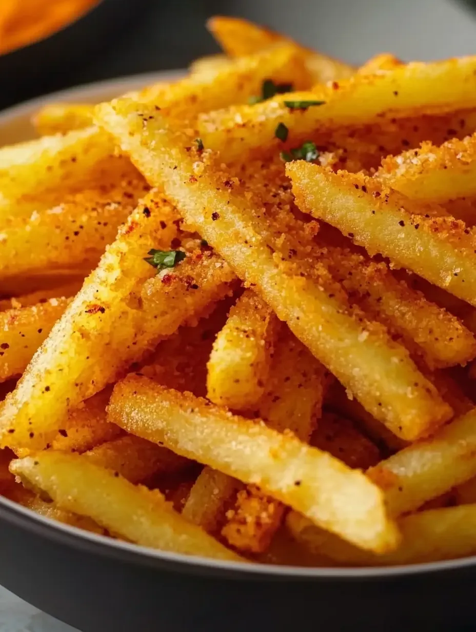 Crispy fries covered in rich seasoning.