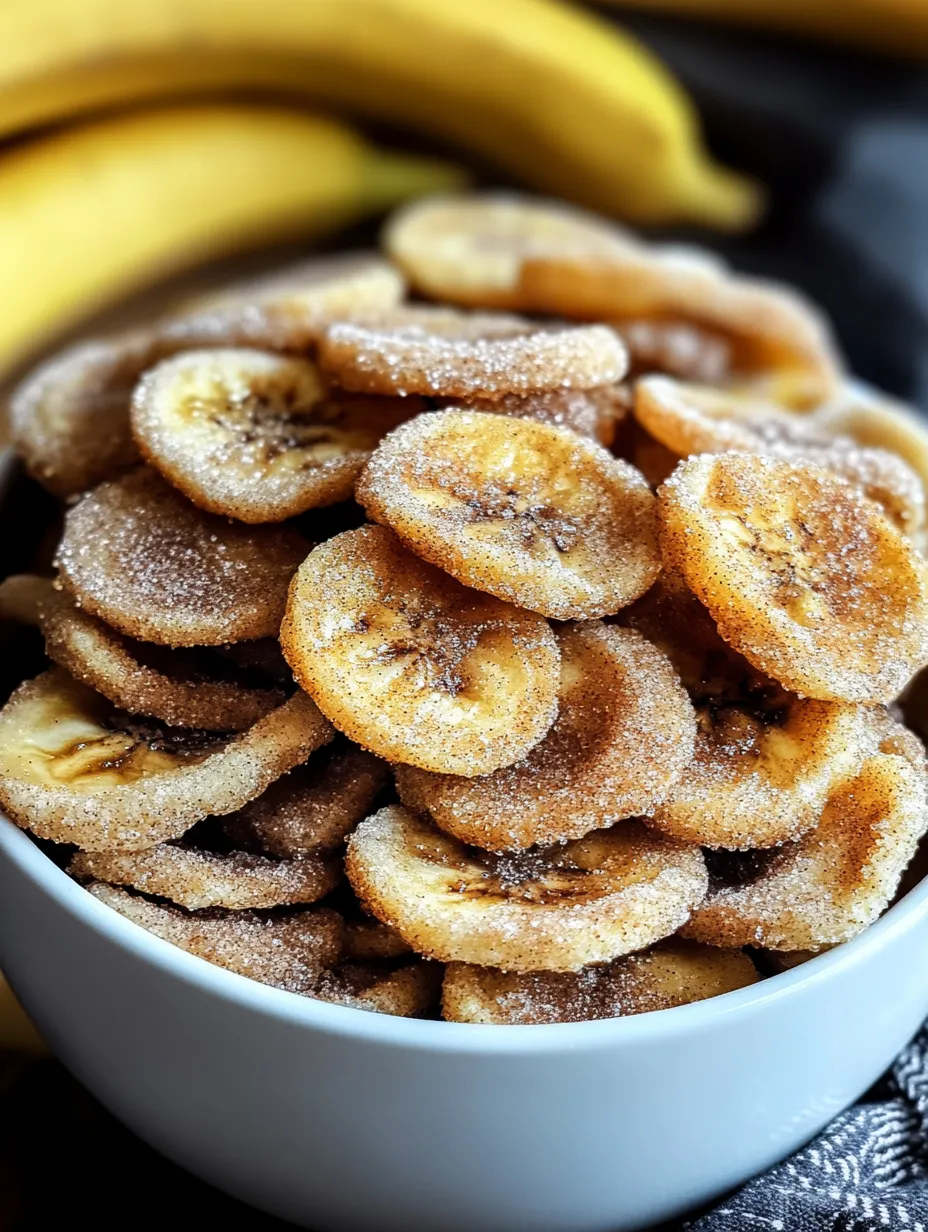 A bowl filled with sugared banana slices prepped for air frying.