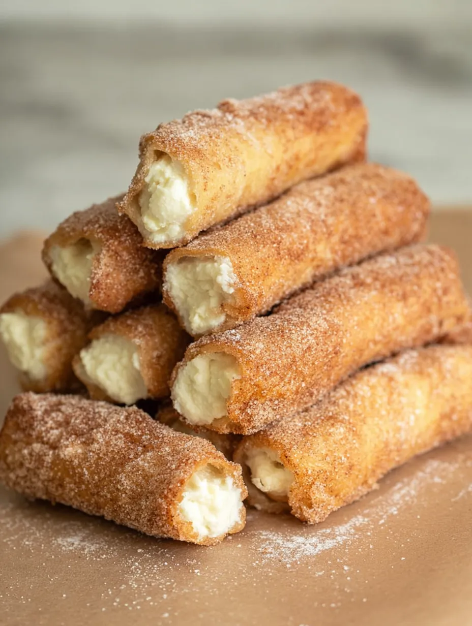A stack of doughnuts dusted in powdered sugar.