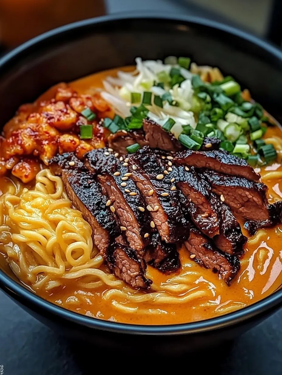 A bowl of noodles with beef and vegetables.