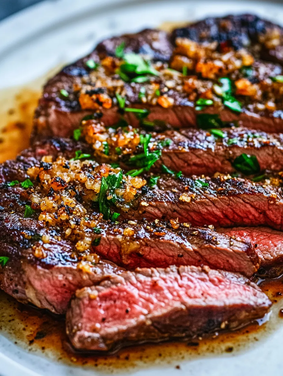 Steak close up with tasty seasoning.