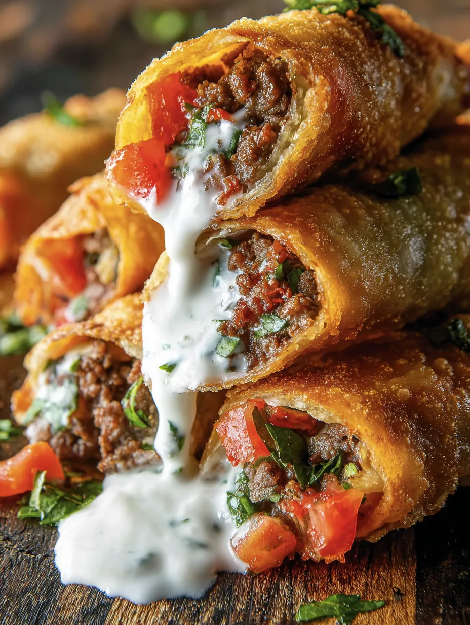 Food piled on a plate and finished with smooth white sauce.