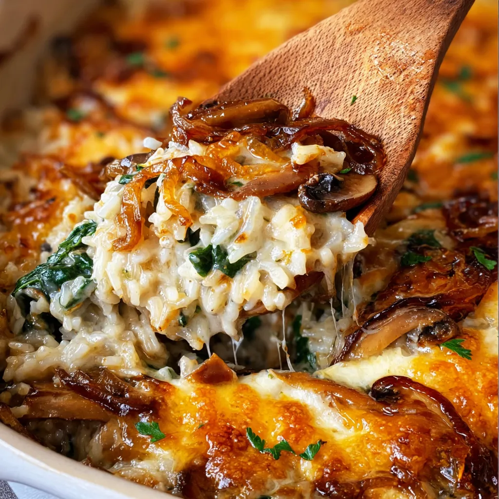 A wooden spoon dips into a cozy, hearty bowl.