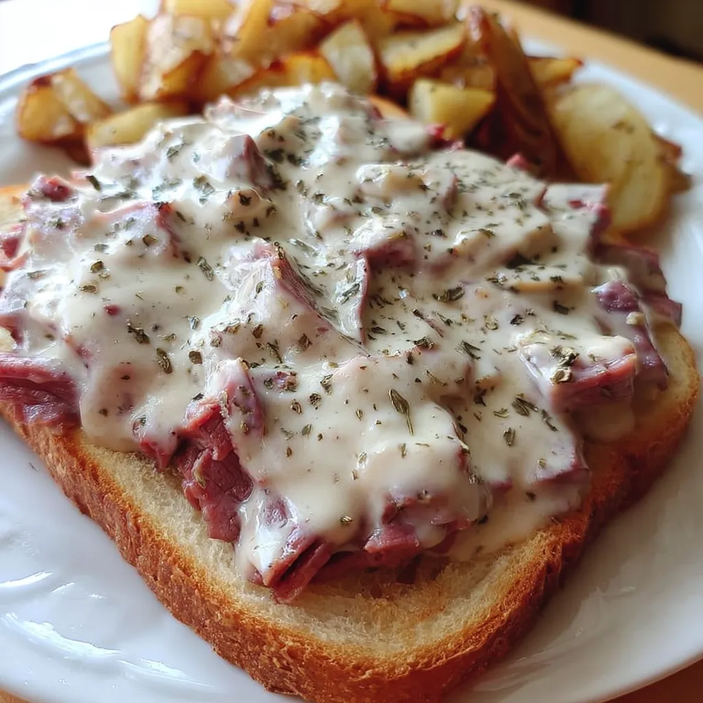 A dish showing savory meat and potatoes.