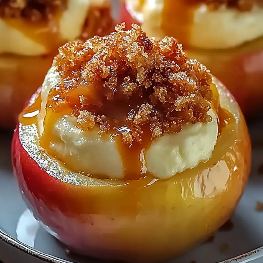 A close up shot of a caramel-drizzled dessert.