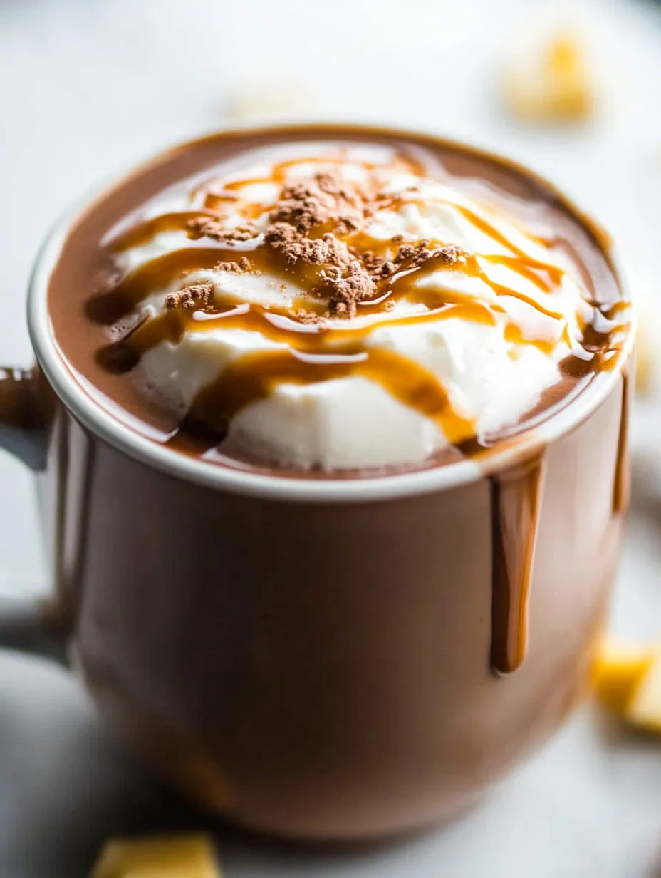 A cup of chocolate with whipped cream.