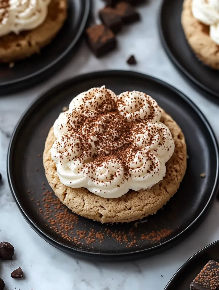 A cookie topped with white icing and chocolate sprinkles.