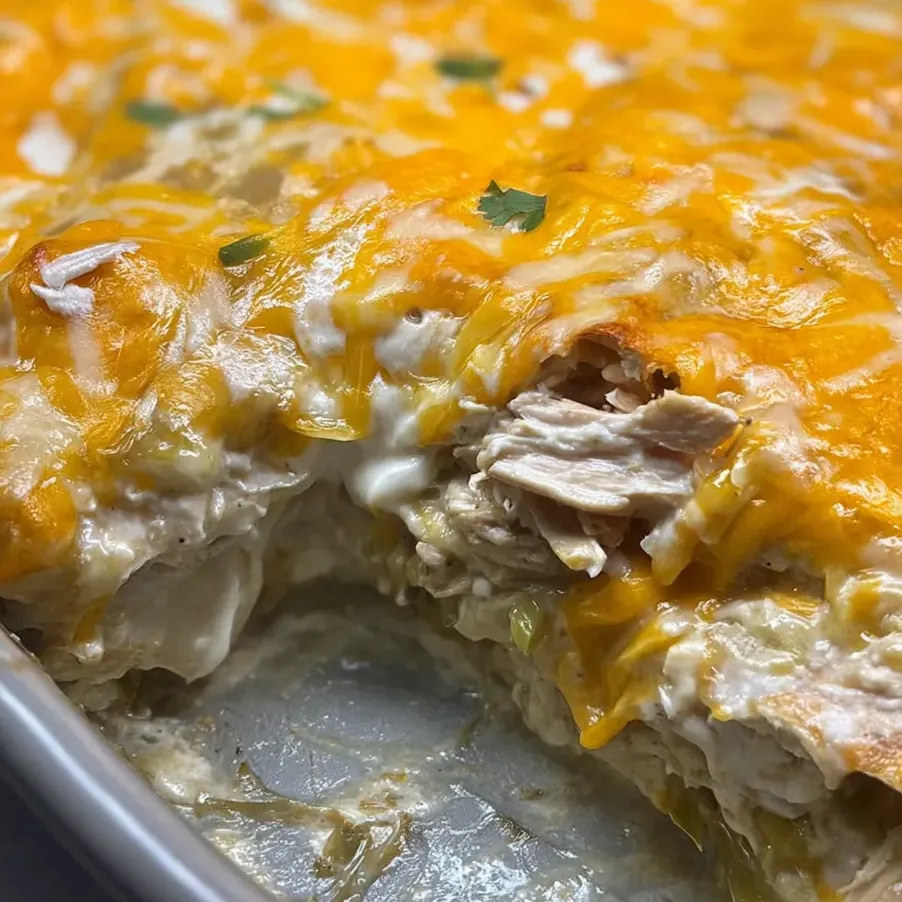 Pizza slice covered in chicken and melty cheese.
