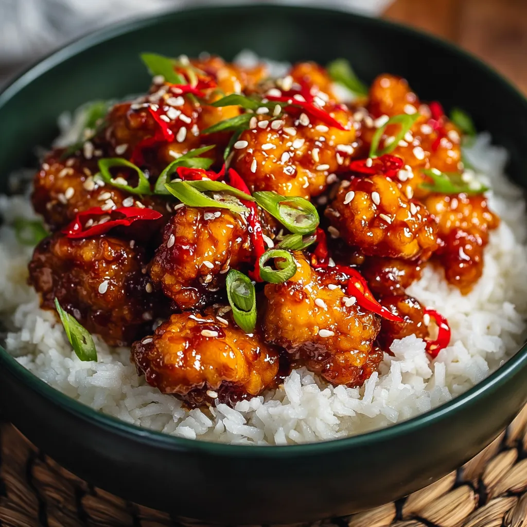 Chicken and rice in a bowl.