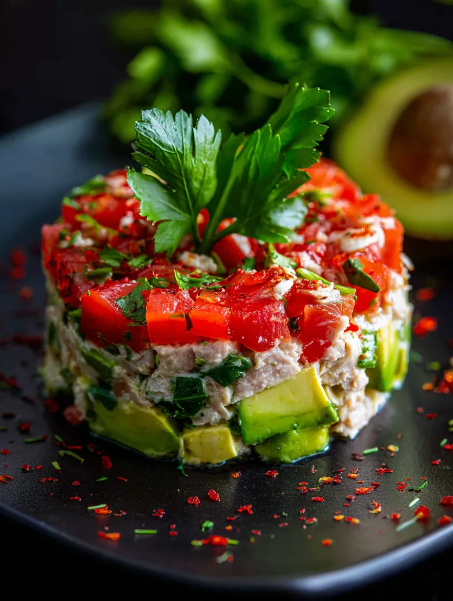 A plate topped with chopped tomatoes, avocado, and fresh cilantro.