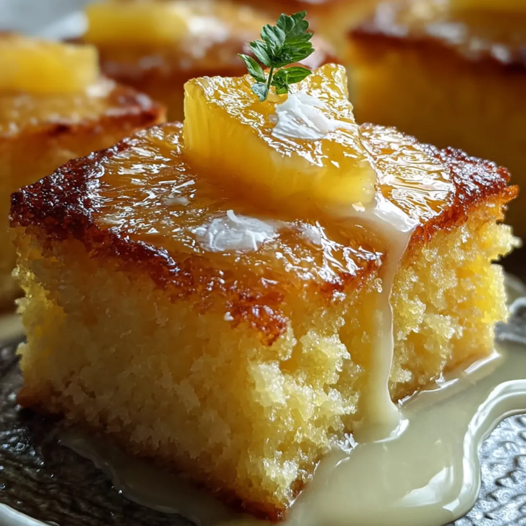 One slice of tender cake with a fresh leaf on top.