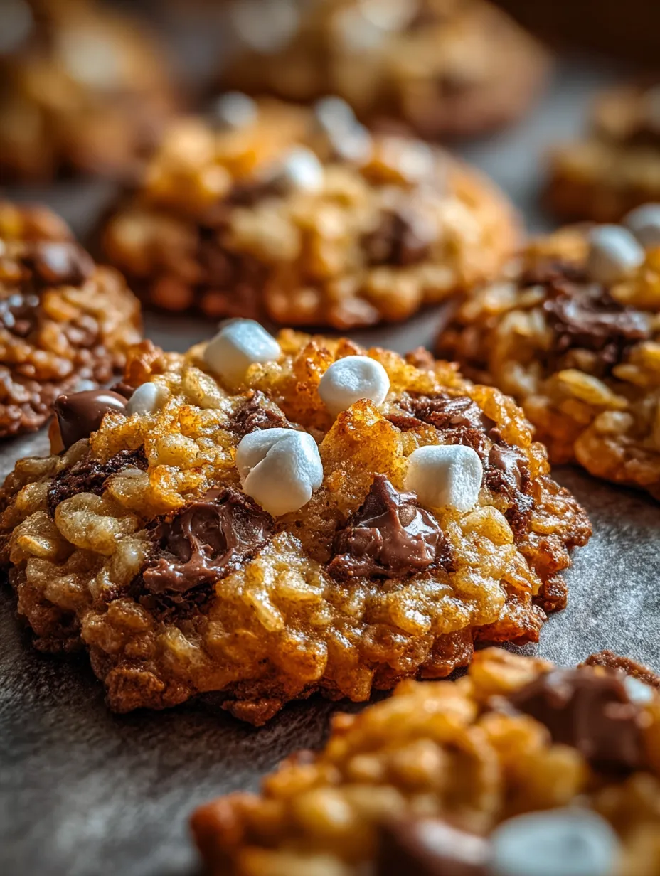Cookies on a plate topped with marshmallows.