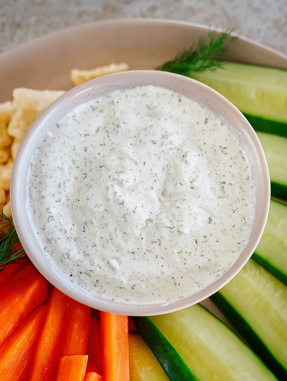 A bowl filled with dip next to veggies.