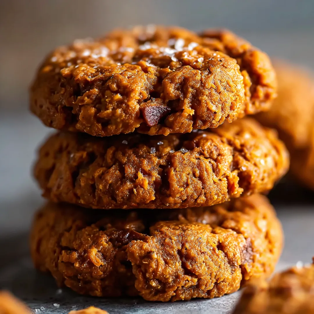 A pile of soft brown cookies stacked together.