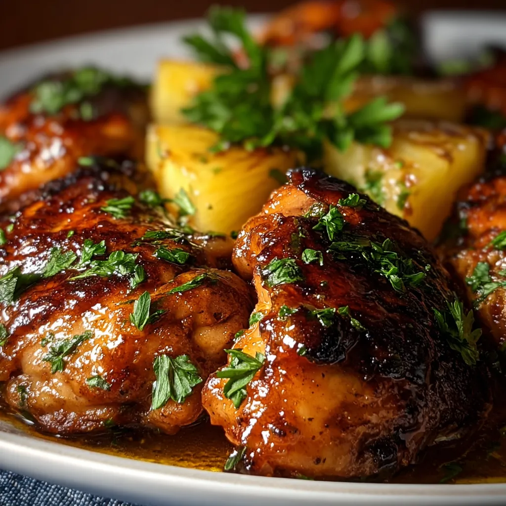 Chicken loaded with herbs.