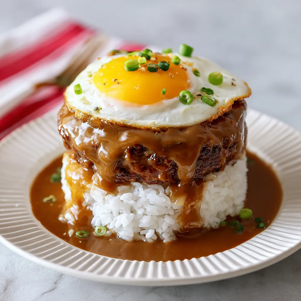 A hearty meal topped with a fried egg on a plate.