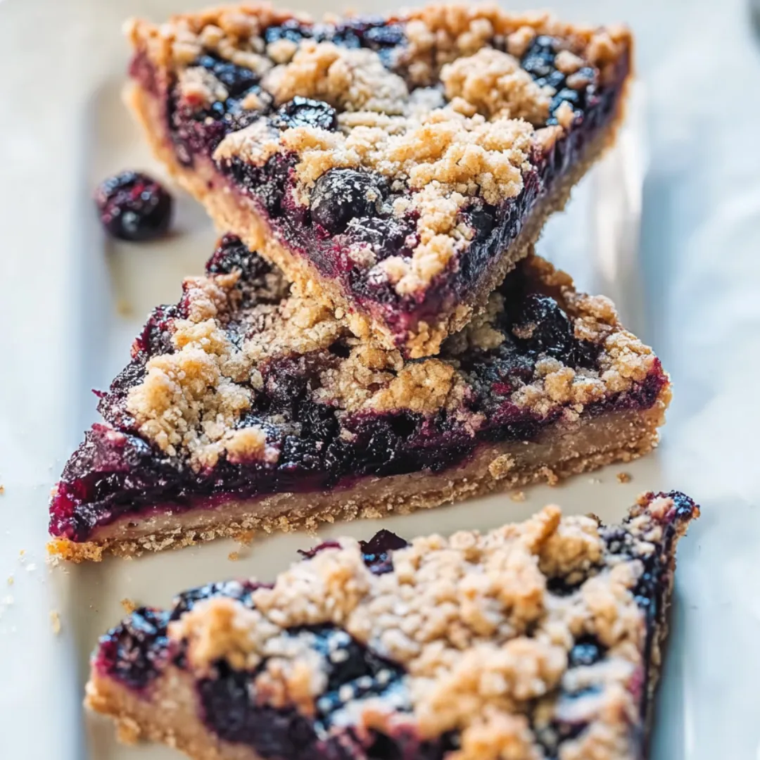 There's a slice of blueberry pie sitting on a plate.