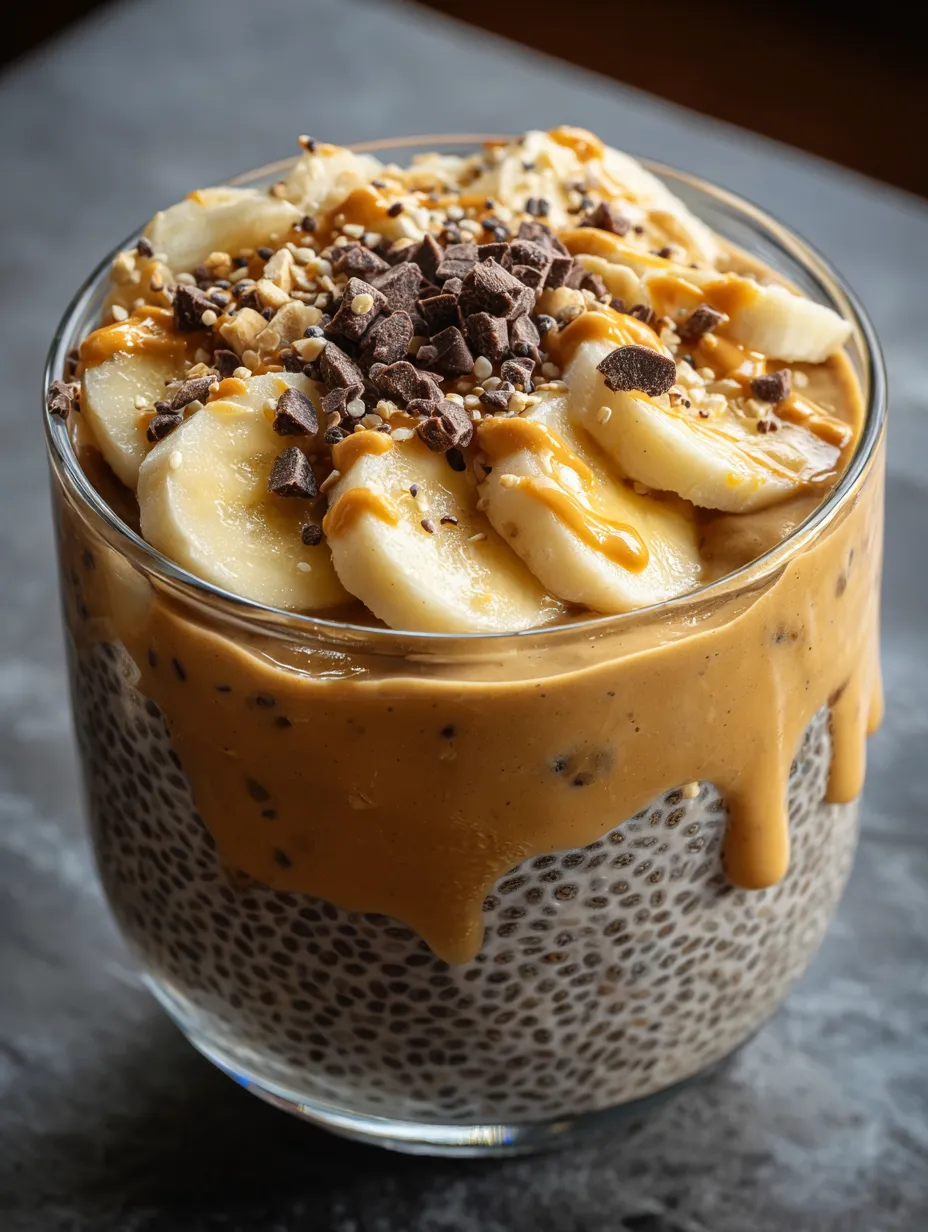 A glass filled with banana and chocolate-flavored milk.