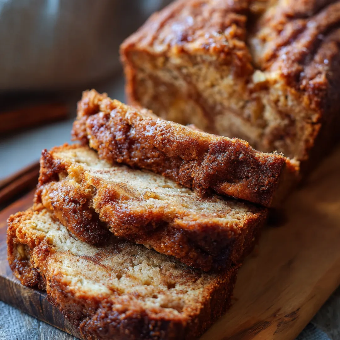 A loaf of bread sitting on a wooden board.