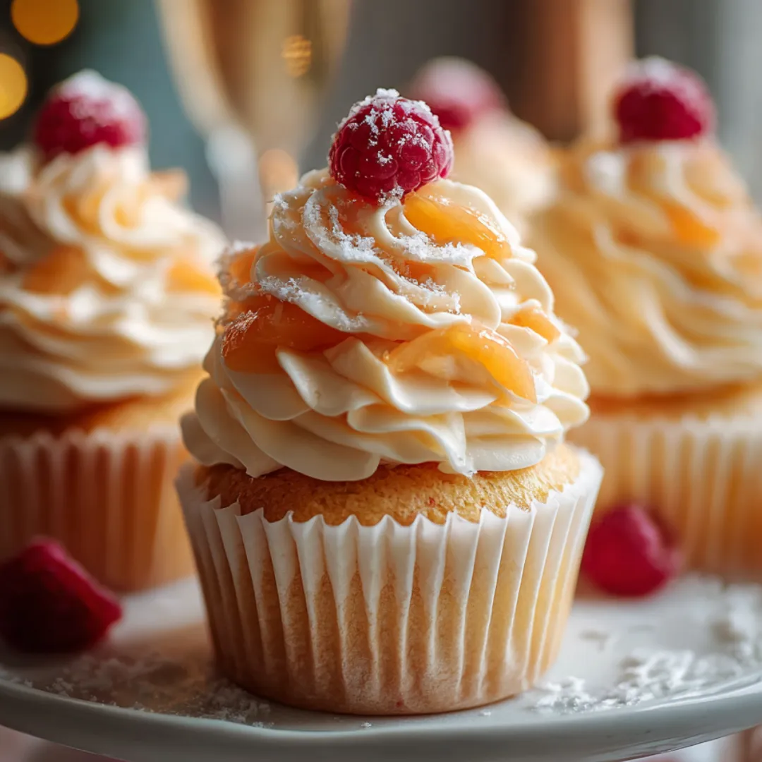 Cupcake topped with a fresh raspberry.