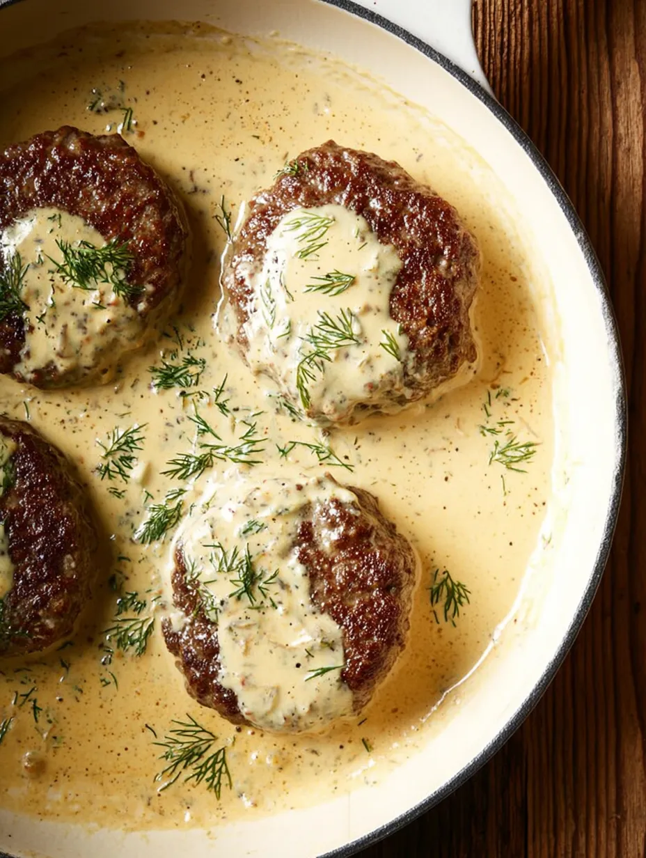 A bowl of meatballs in creamy sauce.