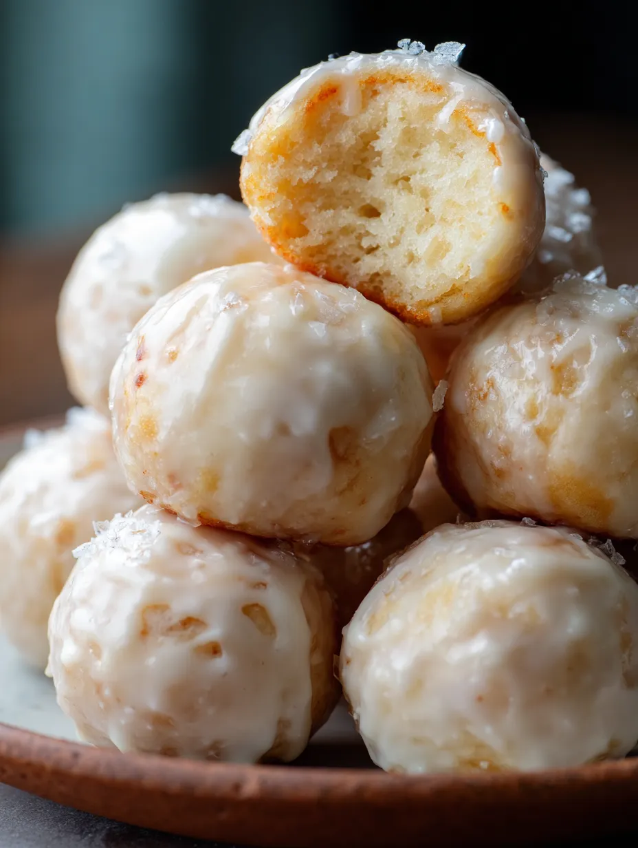 A donut stack with one showing a bite inside.