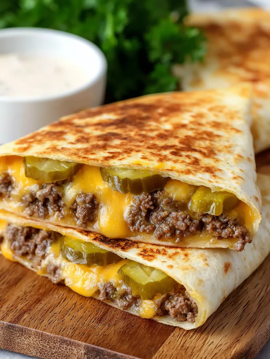 Juicy Blackstone Quesadilla Burger.