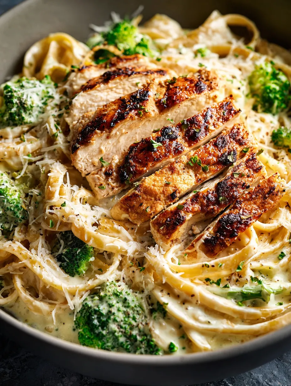A plate of food with chicken and broccoli.
