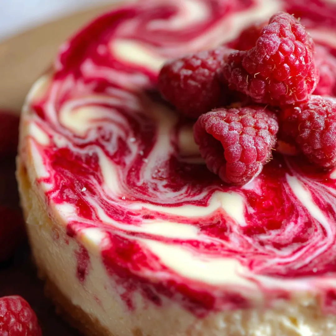 A slice of cake with raspberries on top.