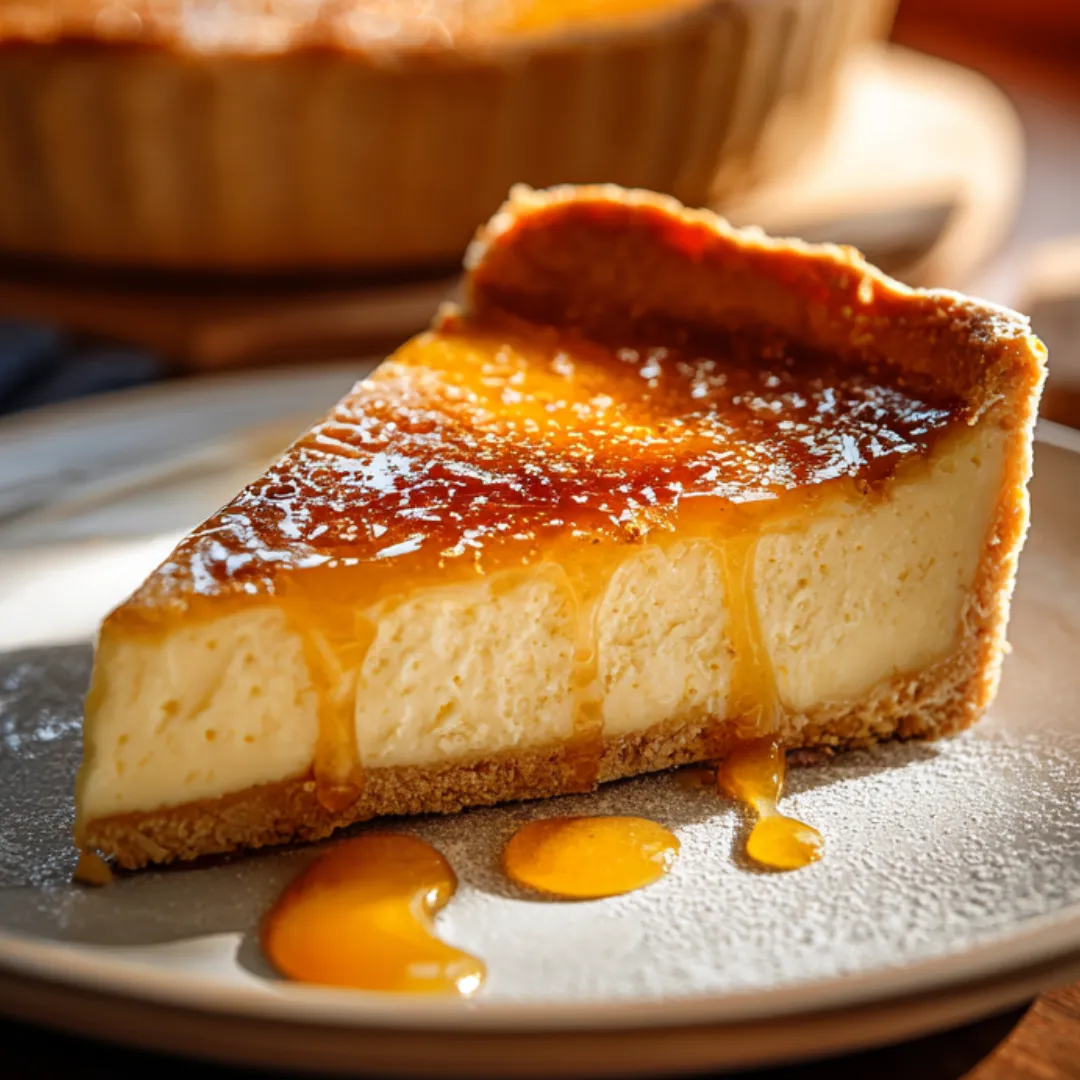 A slice of pie on a plate.