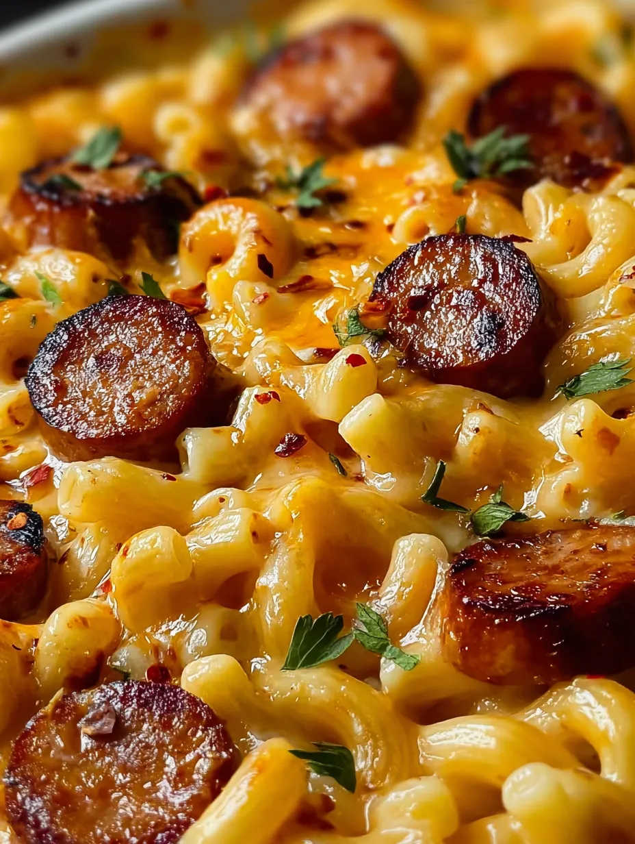A close up of a delicious macaroni and cheese dish.