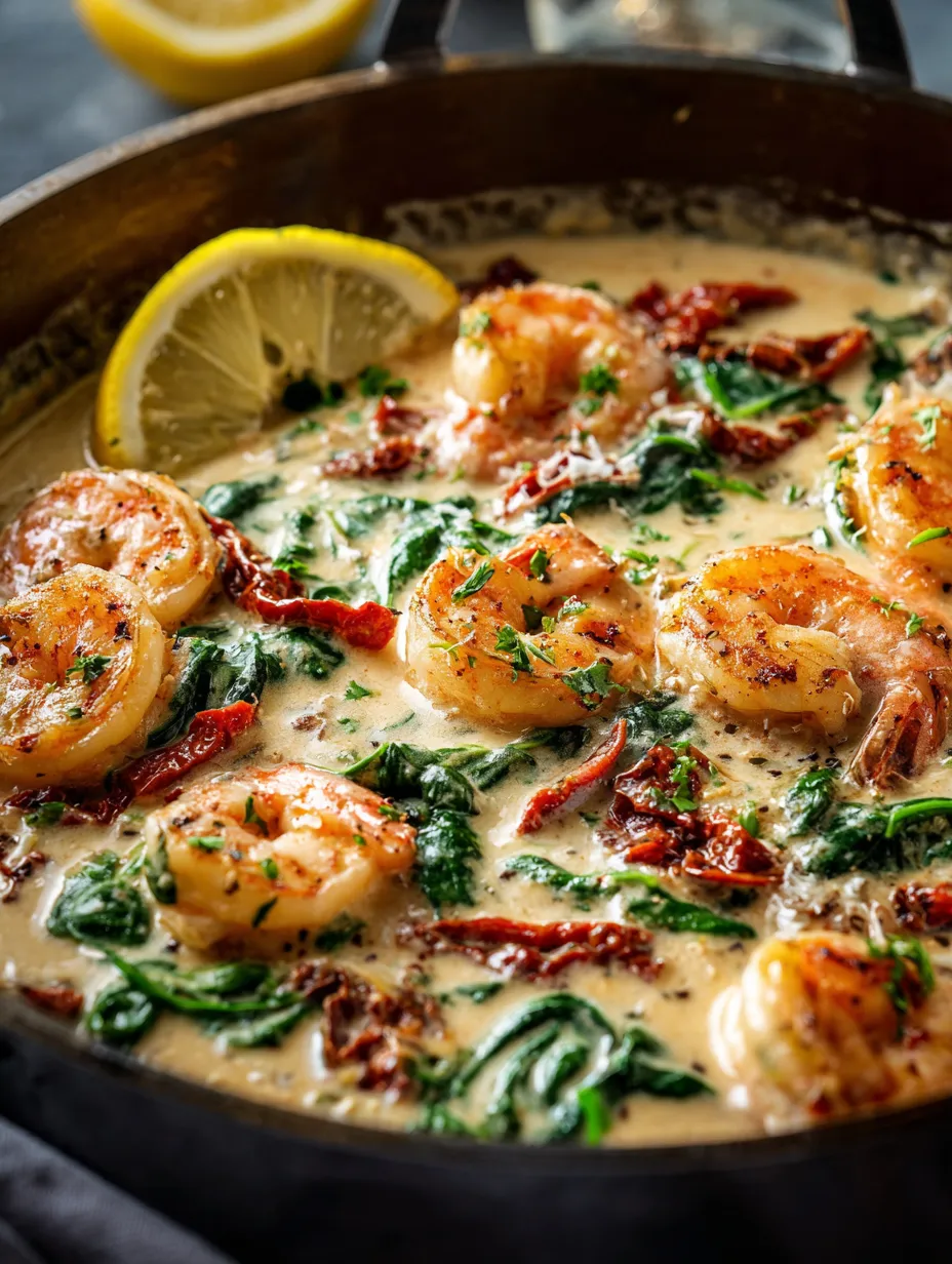 A bowl with shrimp and leafy greens.