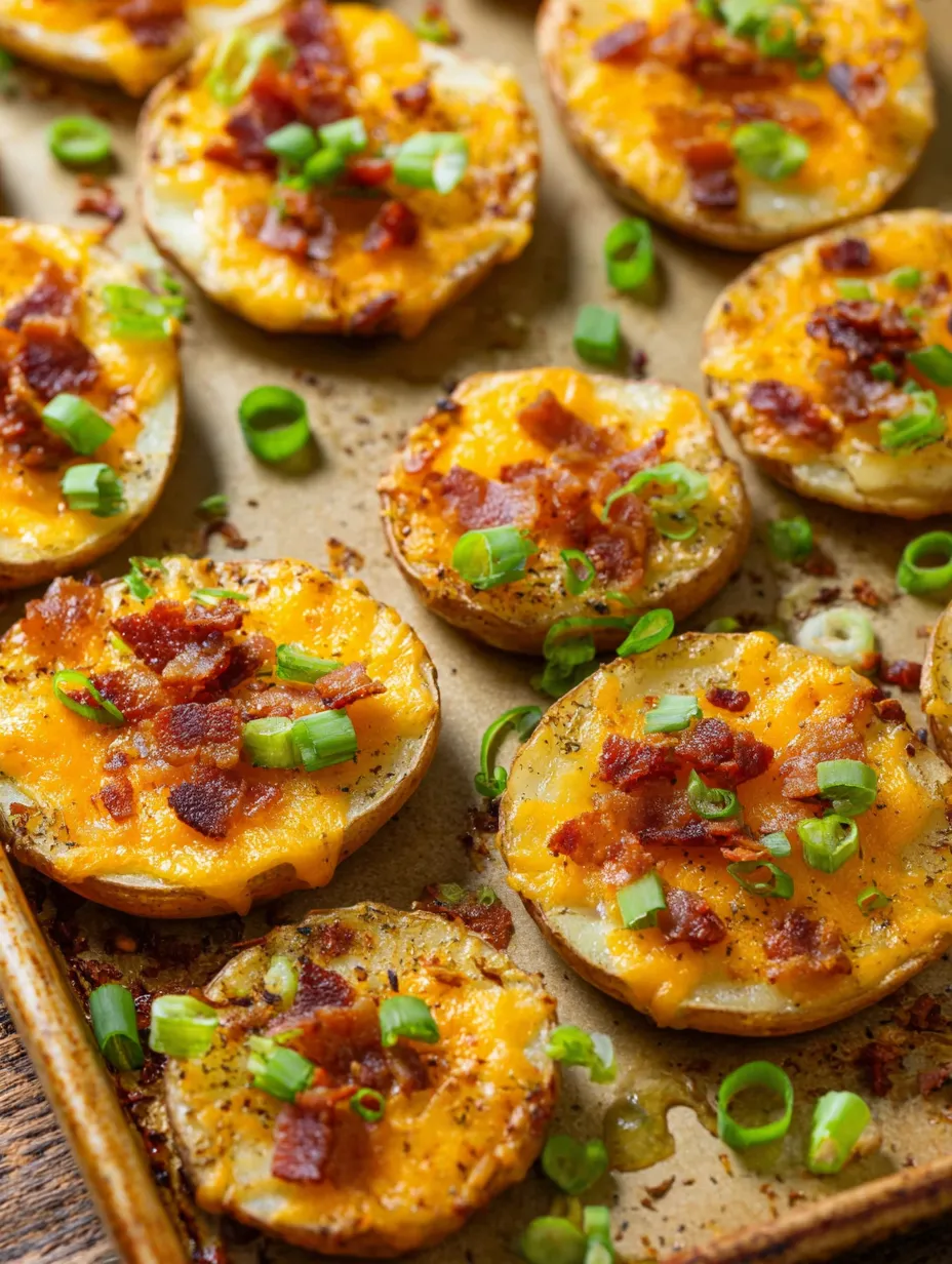 Yummy bacon and cheese potato bites.