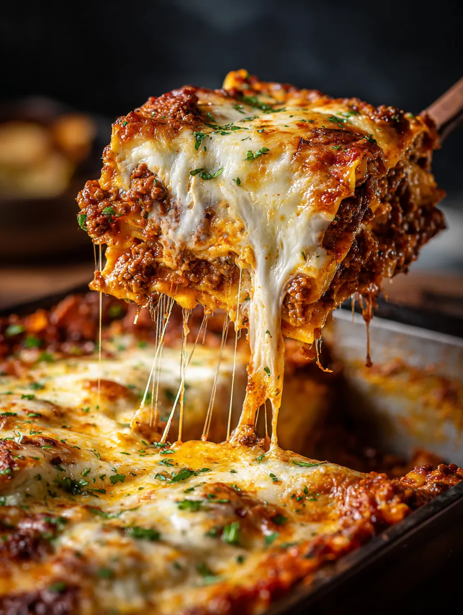 A yummy wedge of cheesy baked casserole.