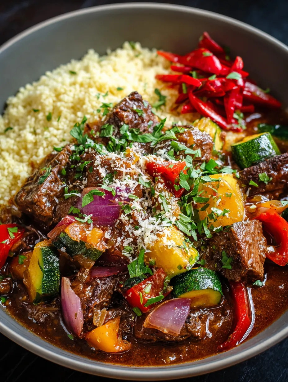 A bowl loaded with beef and veggies.