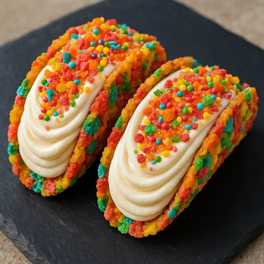 Two colorful cake pops with white frosting.